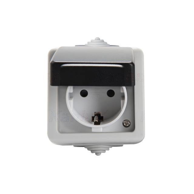 TEKNO 05-1240-143 cz Gniazdo zasilające Schuko, z ochroną styków