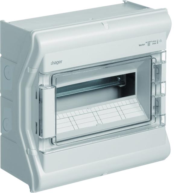Rozdzielnica modułowa 1x12 natynkowa odporna UV IP65 Vector VE112PN HAGER