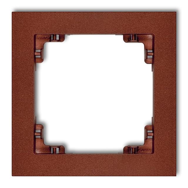 DECO Ramka uniwersalna pojedyncza z tworzywa brązowy metalik