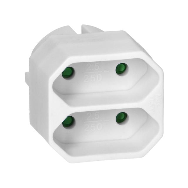 Rozgałęźnik 2x2P euro biały, 20 sztuk OR-AE-13277/W/20 ORNO