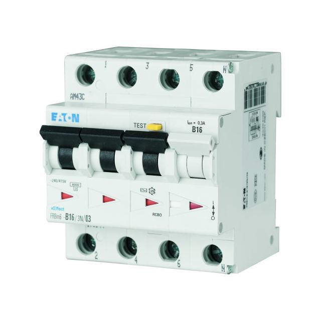 FRBM6-C13/3N/01 wyłącznik różnicowonadprądowy 6kA C13A 3P+N 100mA 170902 EATON
