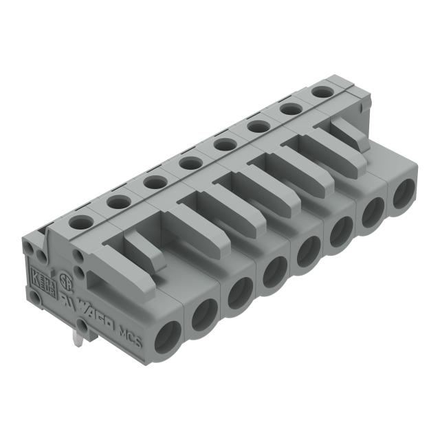MCS-MIDI Classic gniazdo kątowe 8-bieg. szare raster 5 mm /50szt./ WAGO