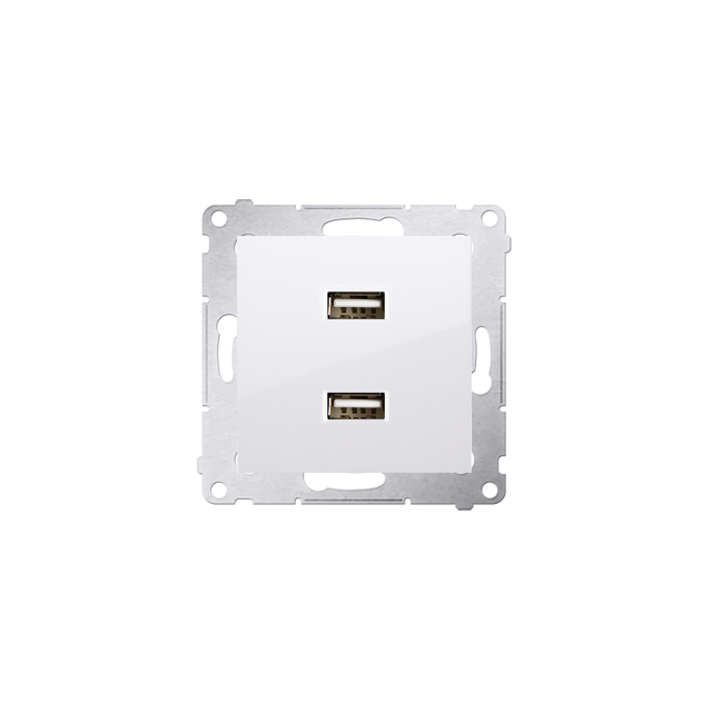 Simon 54 Ładowarka 2 x USB 2.1 A 5V DC 230V biały DC2USB.01/11 KONTAKT