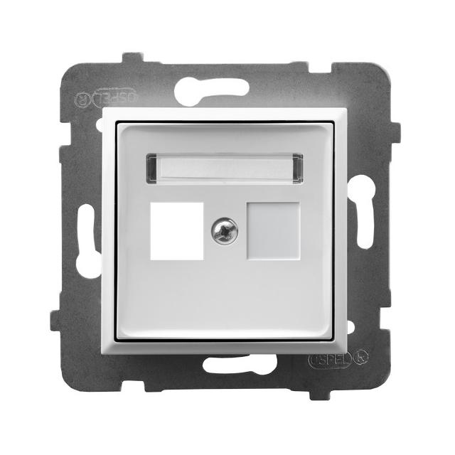 ARIA Obudowa gniazda pojedynczego typu Keystone prosta - kolor biały