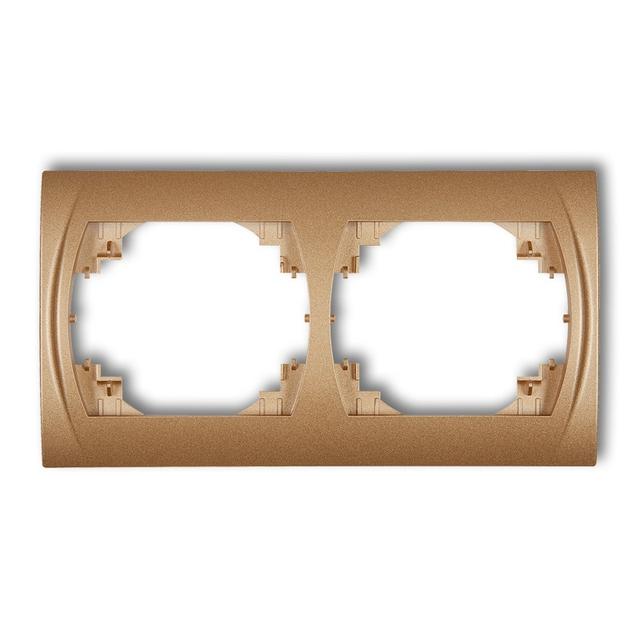 LOGO Ramka pozioma podwójna złoty metalik