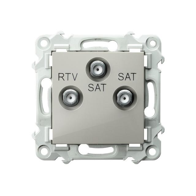 SZAFIR Gniazdo RTV-SAT z dwoma wyjściami SAT - kolor kaszmirowy beż