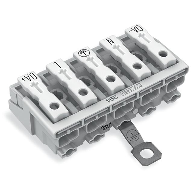 złączka zasilająca 5-biegunowa ze stopkami z stykiem PE