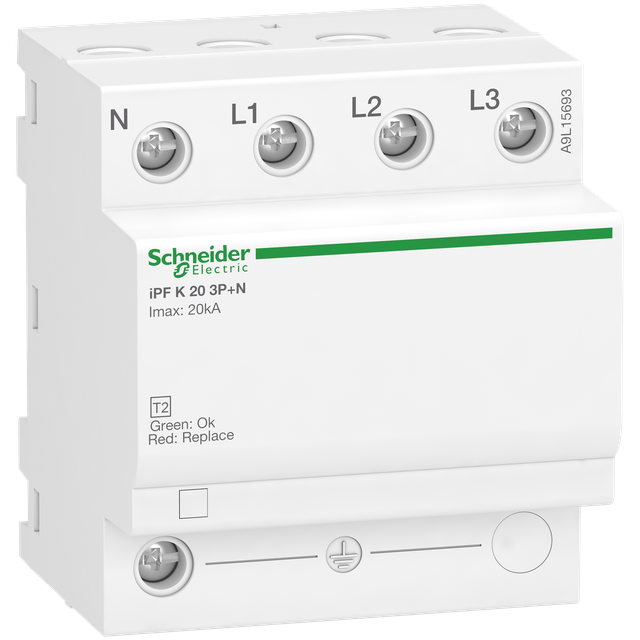 Ogranicznik przepięć Acti9 iPFK20-T2-3N 3P+N T2 20 kA A9L15693 SCHNEIDER
