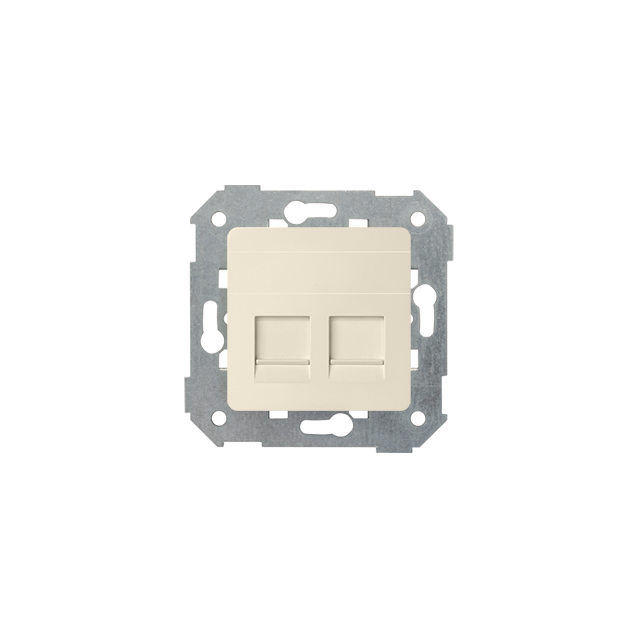 Simon 82 Pokrywa 2x gniazdo RJ45 płaska z żaluzjami kremowy 82006-31 KONTAKT