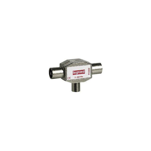SPLITTERY EKRANOWANE ?9.52 MM - 862 MHZ, 1 WEJŚCIE MĘSKIE - 2 WYJŚCIA ŻEŃSKIE, Legrand