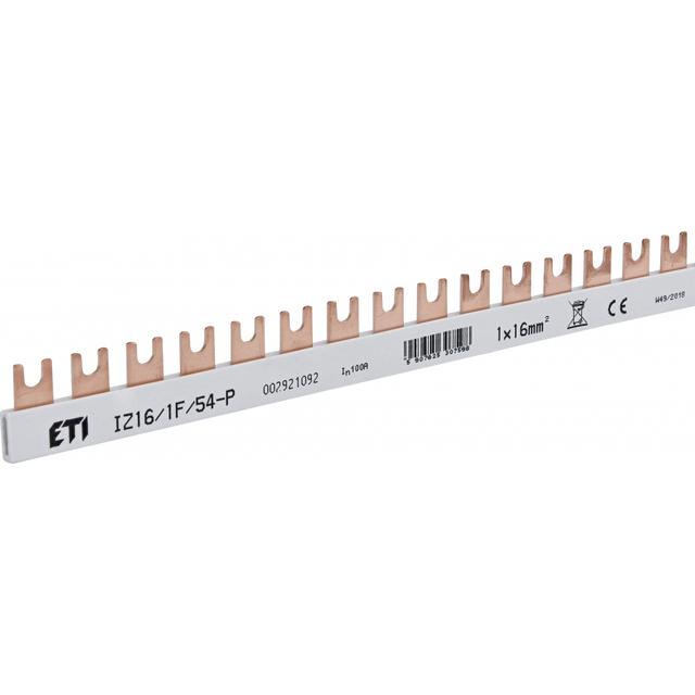 Szyna łączeniowa widełkowa 1P 100A 16mm2 (54 mod.) IZ16/1F/54/P 002921092 ETI