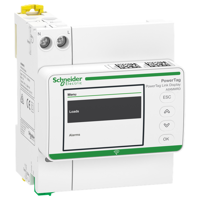 Wyświetlacz PowerTag na szynę DIN zasilanie: 24 VDC + 110...277 V AC