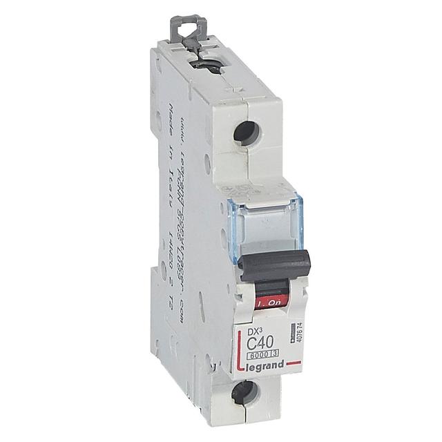 Wyłącznik Nadprądowy S 301 1P C40A 6kA DX3 407674 LEGRAND