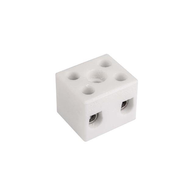 Złączka gwintowa porcelanowa 6mm² 2 tory biała z 1 otworem montażowym CPO‑10A‑2P 80013516 /20szt./ SIMET