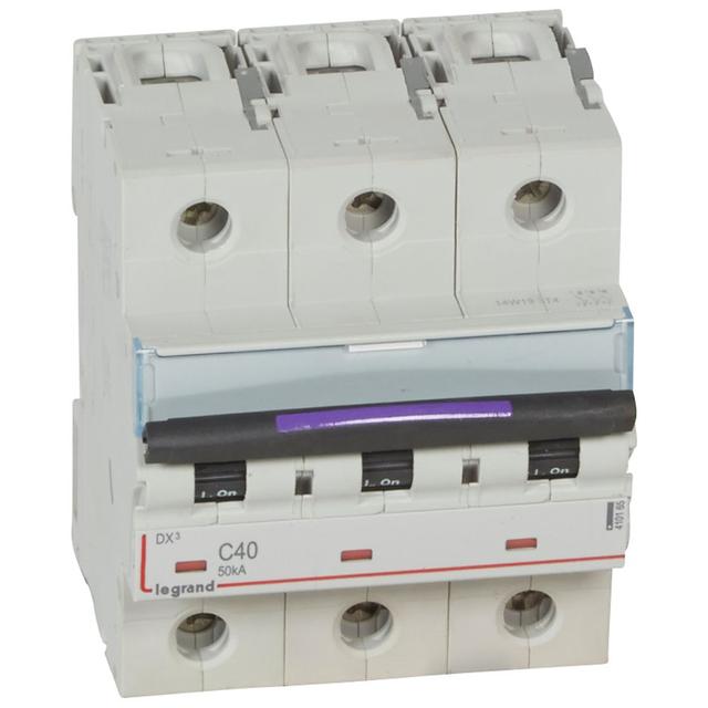 Wyłącznik Nadprądowy S323 C40 3P 40A 50Ka DX3 410165 LEGRAND