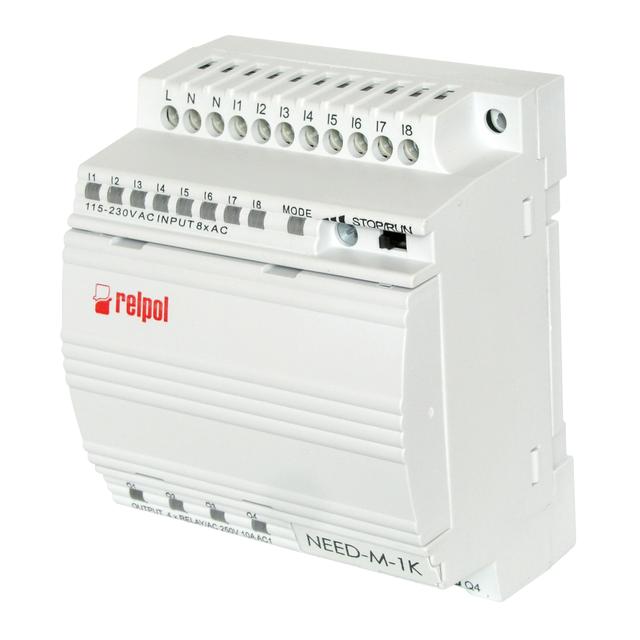 Przekaźnik programowalny 8wejść, 4 wyjścia półprzewodnikowe 0,5A 24V DC wersja 1 NEED‑24DC‑11‑08‑4T 860262 RELPOL