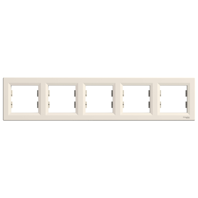 Asfora, ramka 5-krotna, pozioma, krem