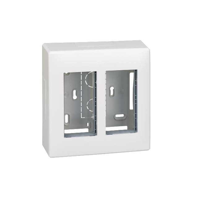 Simon Connect Obudowa natynkowa S500 2-modułowa 4x K45 kompletna czysta biel