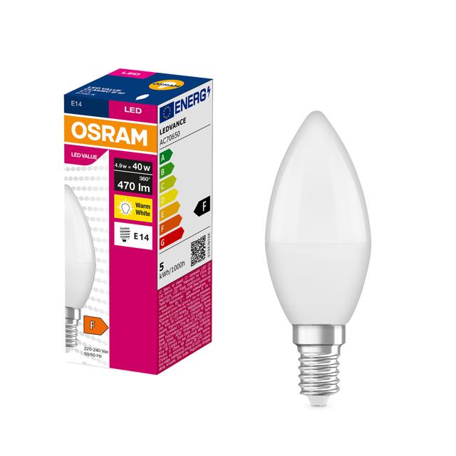 Żarówka LED E14 5,7W Classic B 40 2700K 470lm 4052899326453 LEDVANCE