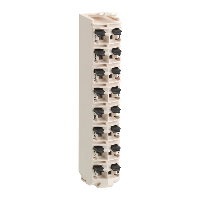 Modicon TM5, blok zacisków sprężynowych, 16 zacisków, biały
