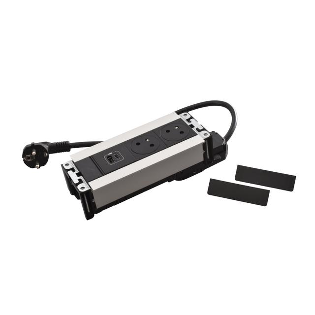 INCARA: MULTILINK - 2X2P+Z / USB A+C - 2,0 M-METAL, Legrand