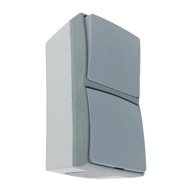 Łącznik + Gniazdo 2P+Z AQUATIC PRO IP55, 10/16A, 230V AC, Szaro-Grafitowy OR-OE-7407/GR ORNO