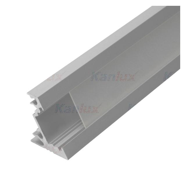 PROFILO C SET-FR Profil do taśmy LED 1m z kloszem szronionym i zaślepkami (2 szt.) PROFILO C SET-FR