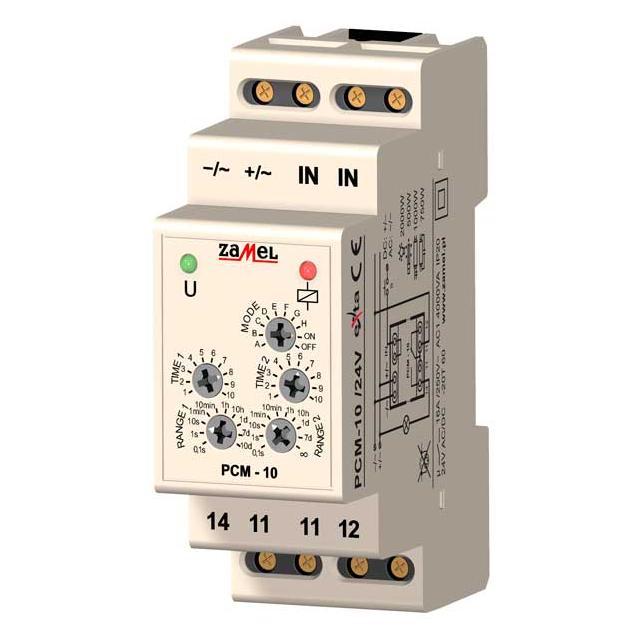 PRZEKAŹNIK CZASOWY 24V AC/DC TYP: PCM-10/24V