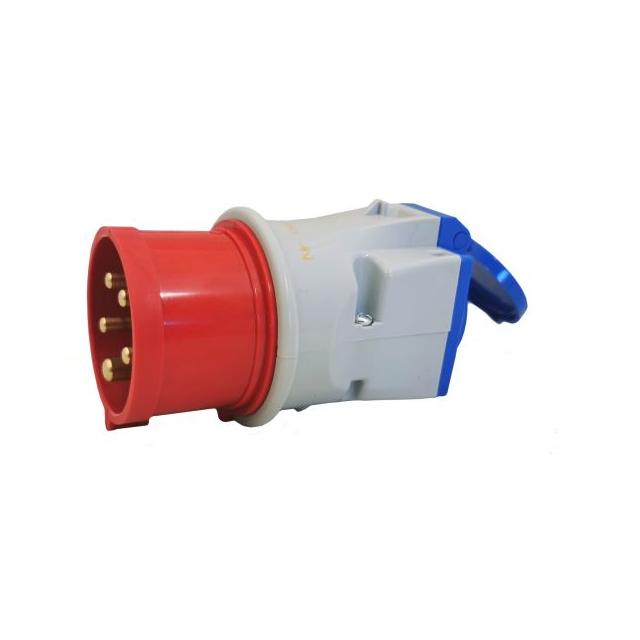 Adapter wtyczka 16A 400V 5P / gniazdo 16A 250V 3P IP44 Polam Nakło