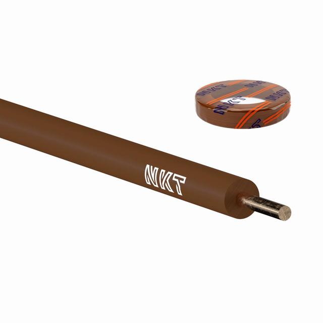 Przewód instalacyjny H07V-U (DY) 4mm2 brązowy 450/750V /100m/ NKT