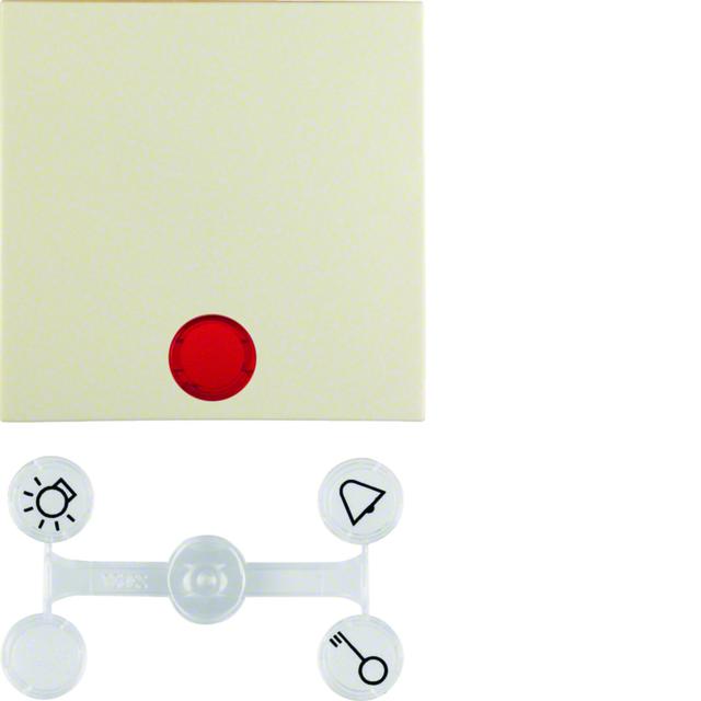 BERKER B.Kwadrat Klawisz z 5 dołączonymi soczewkami do łączników 1-klawiszowych krem 5316218992 HAGE