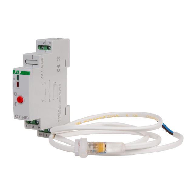 Automat zmierzchowy z zewnętrzną sondą przekaźnik InRush16 A (160 A/20 ms) AZ-112-LED F&F