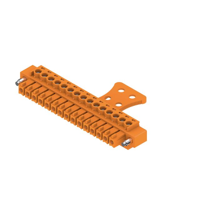 BCZ 3.81/15/180FZE SN OR BX Wtyk PCB (złącze wiązki), 3.81 mm, Liczba biegunów: 15, Przyłącze z jarzmem /50szt./ 1236680000 WEIDMÜLLER