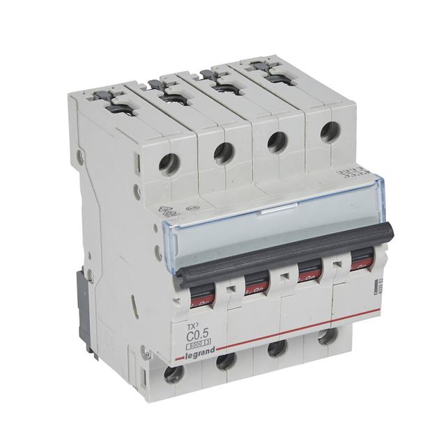 WYŁĄCZNIK NADPRĄDOWY S 304 4P C 0,5A 6000A SERII TX3, Legrand