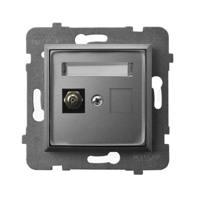 ARIA Gniazdo ekwipotencjalne pojedyncze - kolor szary mat