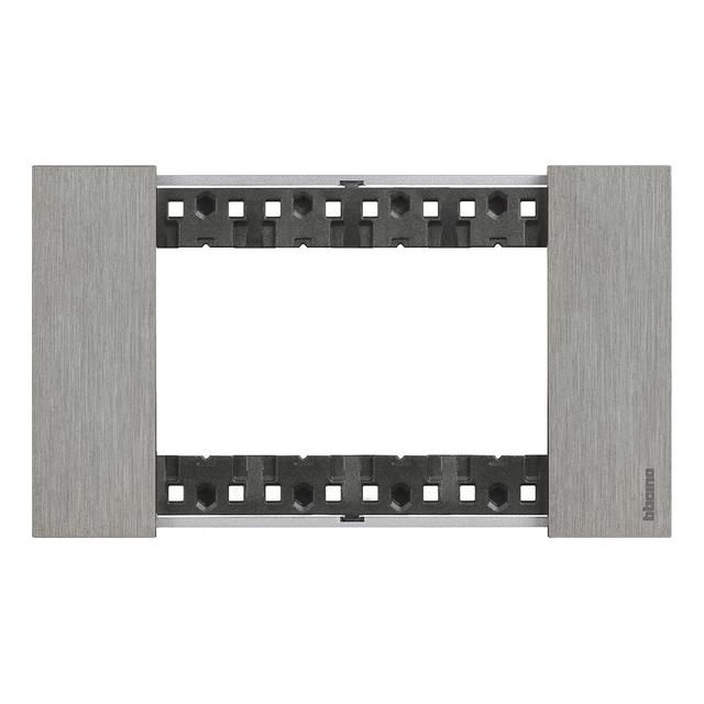 Living Now - Ramka 4 Moduły - Steel Bticino  KA4804ZG LEGRAND