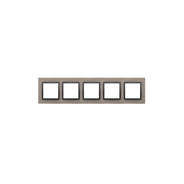 Simon 54 NATURE WMDZ-0150xS-098 Ramka 5-krotna Nature-Beton, CZARNY CHARAKTER, IP20/IP44. (IP44-nale DRN5/98 KONTAKT