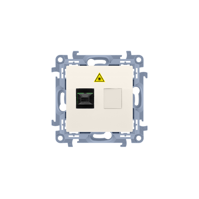 Simon 10 Gniazdo światłowodowe / optyczne pojedyncze SC/APC krem