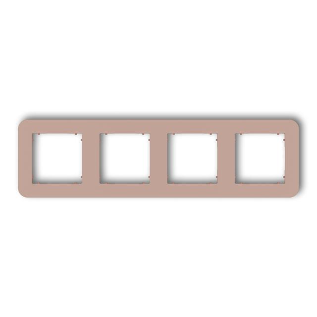 MINI Ramka uniwersalna poczwórna zaokrąglona z tworzywa łososiowy