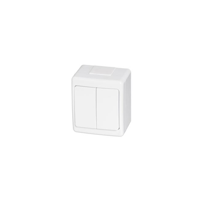 Wyłącznik BETA, pojedynczy, świecznikowy, IP44, biały D.3110W2 PAWBOL