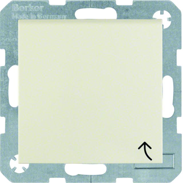 BERKER B.Kwadrat/S.1 Gniazdo SCHUKO z uziemieniem z pokrywą krem 47518982 HAGER