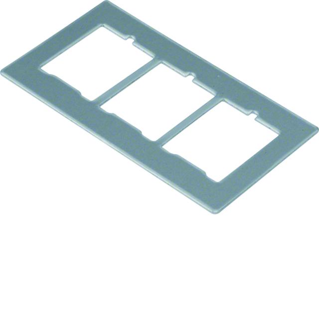 tehalit.GB-EG Płytka montażowa GTVD2/300 3xRJ45 18x22,8 aluminium GTVDM063 HAGER