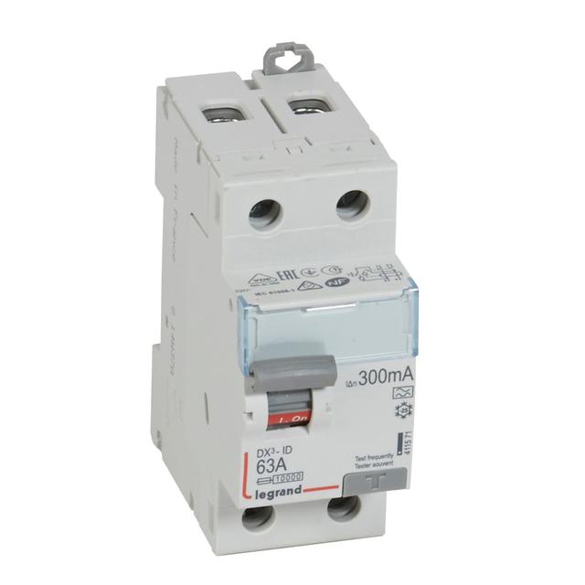 Wyłącznik Różnicowoprądowy P 302 2P 63A 300Ma Typa DX3 411571 LEGRAND