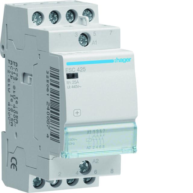 Stycznik modułowy 230V AC 4Z 25A AC-7A B ESC425 HAGER
