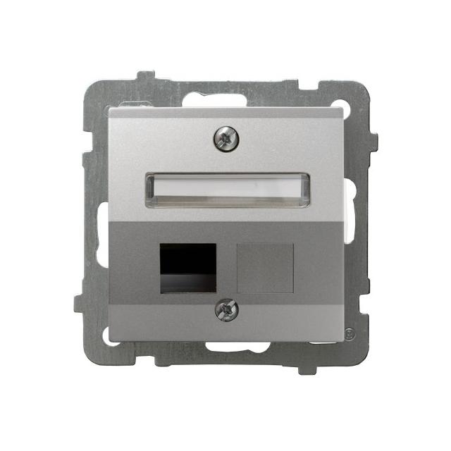 AS Obudowa gniazda pojedynczego typu Keystone skośna - kolor srebro