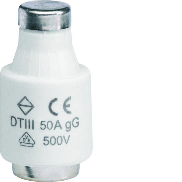 Wkładka bezpiecznikowa DTIII/E33 wyk.zwłoczne gG (Bi-Wtz) 50A 500VAC LE3350 HAGER