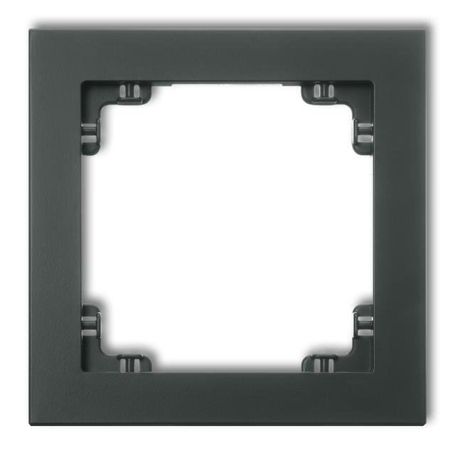DECO Ramka uniwersalna pojedyncza z tworzywa grafitowy mat