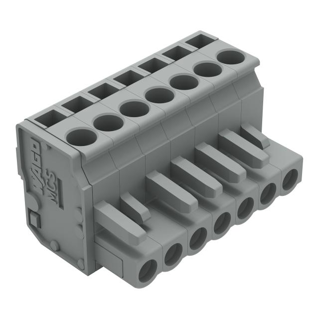 MCS-MIDI Classic gniazdo kątowe 7-bieg. szare raster 5 mm /50szt./ WAGO