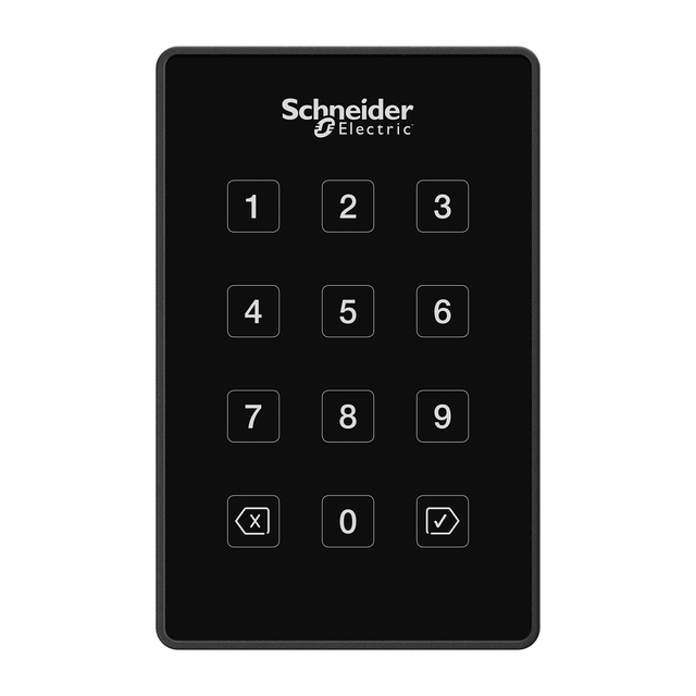 Czytnik z klawiaturą Mifare, DESFire, Prox, naścienny, czarny