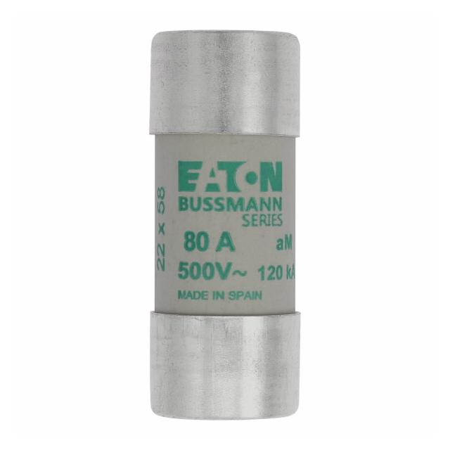 CYLINDRICAL FUSE 22 x 58 80A AM 500V AC Wkładka cylindryczna 22 x 58mm 80A AM 500V AC C22M80 EATON
